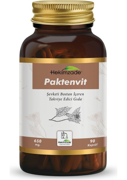 Paktenvit 90 Kapsül 650MG - Şevketi Bostan İçeren Takviye Edici Gıda