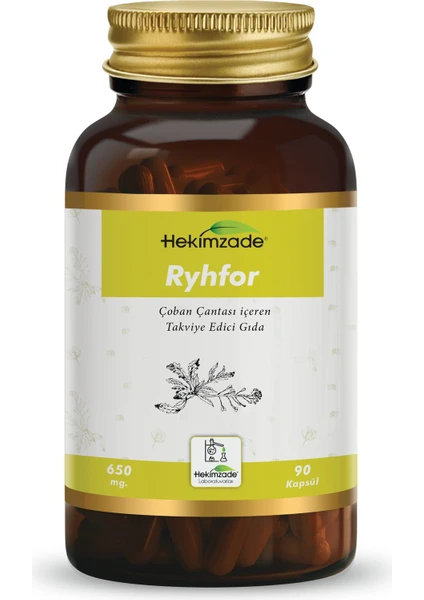 Ryhfor 90 Kapsül 650MG - Çoban Çantası İçeren Takviye Edici Gıda