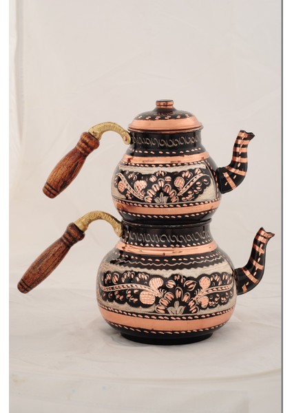 Osmanlı Ocaklı Erzincan İşlemeli Çaydanlık Takımı