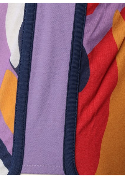 931408-2102 Regular Fit Baskılı Mor Kız Çocuk Şort