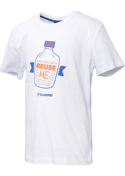 911502-9003 Bisiklet Yaka Regular Fit Baskılı Beyaz Erkek Çocuk T-Shirt modelleri