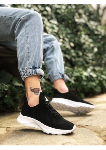 333 Triko Yüksek Taban Tarz Sneakers Siyah Beyaz Erkek Spor Ayakkabısı fiyatları