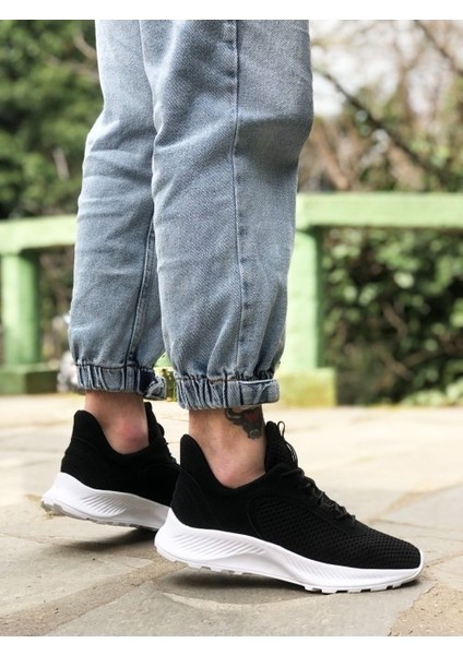 333 Triko Yüksek Taban Tarz Sneakers Siyah Beyaz Erkek Spor Ayakkabısı modelleri