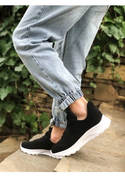 333 Triko Yüksek Taban Tarz Sneakers Siyah Beyaz Erkek Spor Ayakkabısı fırsatları