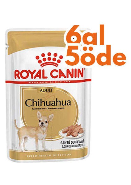 Pouch Chihuahua Irkı Özel Yaş Köpek Maması 85 gr - 6 Al 5 Öde