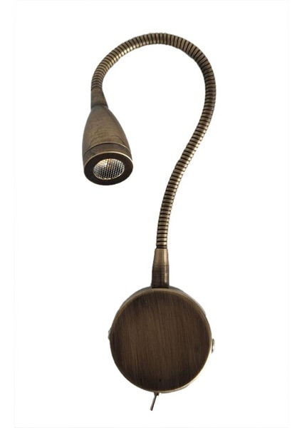 Yigitled Okuma Lambası 220 V 3W LED Günışığı Eskitme 30 cm Sıpıral Boyu