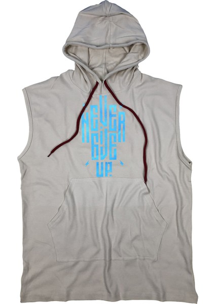 Ngup Unisex Kapşonlu Kolsuz T-Shirt Fitness Atleti