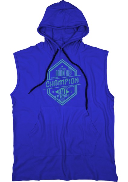 Champx Unisex Kapşonlu Kolsuz T-Shirt Fitness Atleti