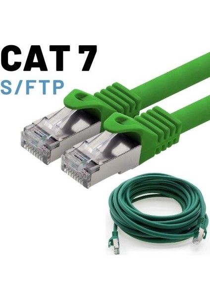 CAT7 S/FTP Ethernet (Network, LAN) Kablosu, Mavi, 50 cm