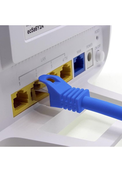 CAT7 S/FTP Ethernet (Network, LAN) Kablosu, Mavi, 50 cm