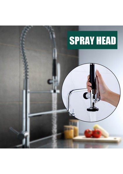 Elektrikli El Aletleri Mutfak G1 / 2 '' Sprey Kafası Lavabo Pull-Aşağı Durulama Öncesi Musluk Musluk Yedek Parça Püskürtücü fiyatları