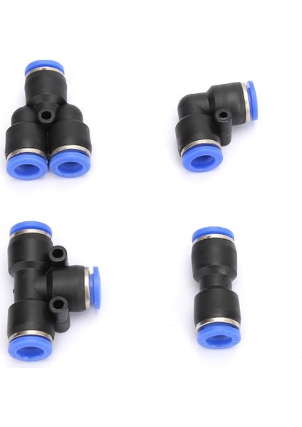 40 Adet Yüksek Basınçlı Pu8 Pv8 Pe8 Py8 Plastik Pnömatik Konnektör Hava Hızlı Bağlantı Parçaları