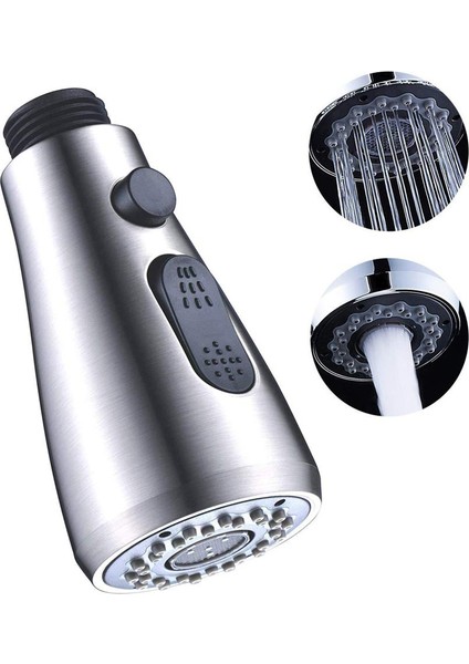 Musluk Püskürtme Kafasını Aşağı Çekin Mutfak Musluk Memesi Lavabo Bataryası Yedek Kafa