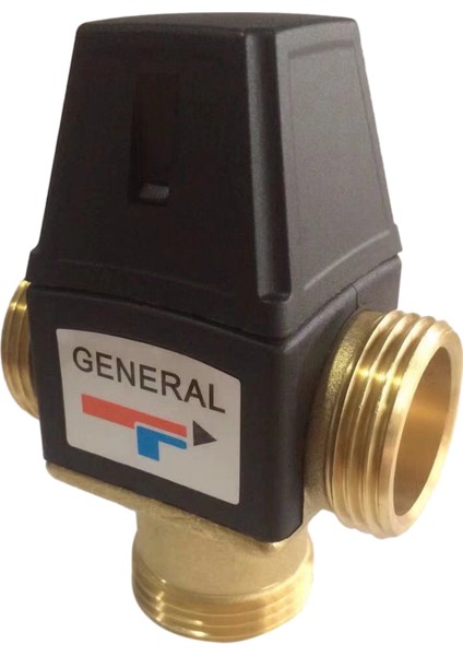 Adet 3 Yollu DN25 Dış Dişli Pirinç Termostatik Karışım Vanası Güneş Enerjili Su Isıtıcı Termostatik Vana, Termostatik Karışım Vanası