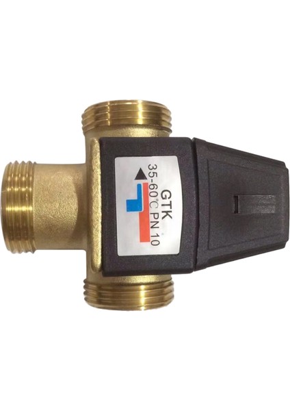 Adet 3 Yollu DN25 Dış Dişli Pirinç Termostatik Karışım Vanası Güneş Enerjili Su Isıtıcı Termostatik Vana, Termostatik Karışım Vanası indirimleri