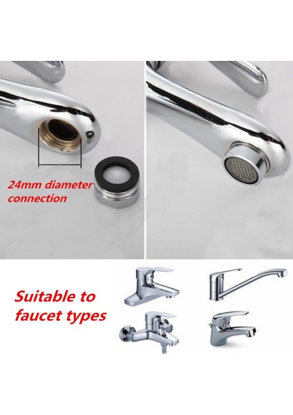 Faydalı Araçlar 24 mm Mutfak Bakır Musluk Havalandırma Nozulu Krom Erkek Bacalı Uç Difüzör fırsatları