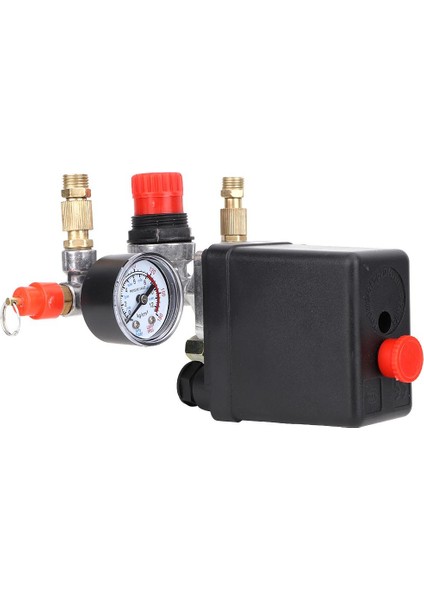 Tek Delikli Hava Kompresörü Için Otomatik Basınç Valfi Anahtarı Komplesi 90~120PSI 220V Df