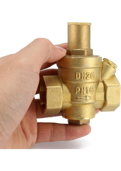 DN20 3/4'' Ayarlanabilir Pirinç Su Basınç Regülatörü Regülatör W/ölçer Metre