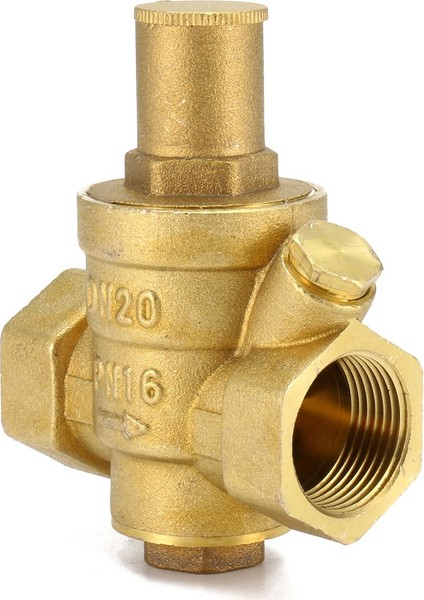 DN20 3/4'' Ayarlanabilir Pirinç Su Basınç Regülatörü Regülatör W/ölçer Metre fırsatları