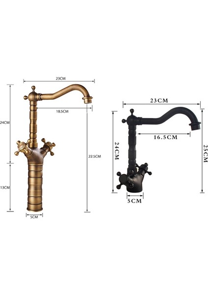 Antik Lavabo Br Musluklar Banyo Lavabo Bataryası Güverte Bataryası Döndür Tek Kolu Sıcak ve Soğuk Su Mikser Muslukları Vinç Musluğu -S modelleri