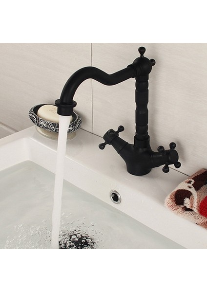 Antik Lavabo Br Musluklar Banyo Lavabo Bataryası Güverte Bataryası Döndür Tek Kolu Sıcak ve Soğuk Su Mikser Muslukları Vinç Musluğu -S indirimleri