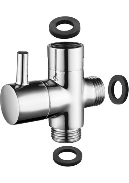 Su Ayırıcı Duş Tee Adaptörü Ayarlanabilir Duş Başlığı Yön Vanası 3 Yollu Yön Vanası Banyo Aksesuarları