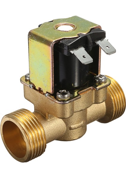 Hava Su Vanası Için 220V 2 Yollu Normalde Kapalı Pirinç Elektrikli Solenoid Valf