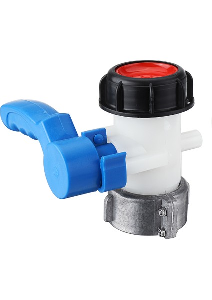 DN40/50 Ibc Evrensel Hortum Bağlantısı Musluk Kapatma Bahçe Aksesuarları Kaba Dişli Tote Tank Adaptörü Alüminyum Alaşımlı Kelebek Vana - 62MM