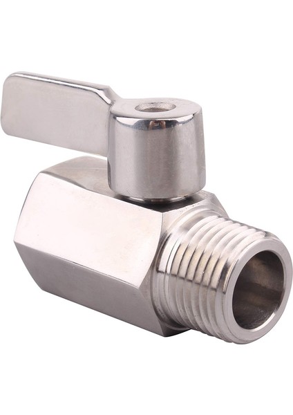 316 Paslanmaz Çelik Mini Küresel Vana(1/2 Inç Dişi x Erkek) Npt Dişli, Su Akış Regülatörü Kafa Kontrol Vanası fiyatları