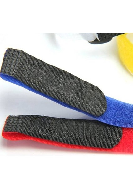 Lipo Için 5 Adet 27CM Sihirli Bant Kemer Bant Fastenerrc Uçak Siyah Kırmızı & 5 x Renkli Evrensel Kayış Dağ Bisikleti Bisiklet Pompası Gömme Kemer