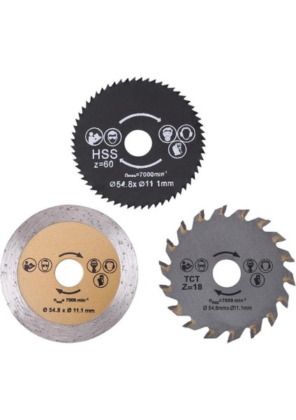 3 Adet Mini Dairesel Bıçak Kesme Diski Hss Kesici Disk Mini Matkap Araçları Için Şaft Ahşap Matkap Araçları Out Çapı 54.8mm fiyatları