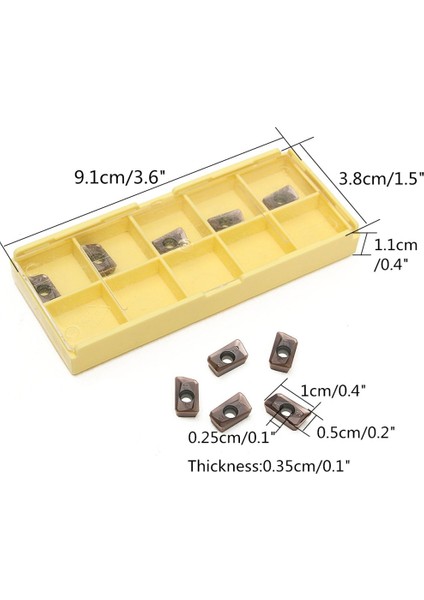 Guangdong Spirit Aracı 10 Adet Karbür Tungsten Çelik Freze Ucu - Gri (Yurt Dışından)