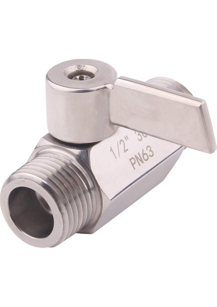 Paslanmaz Küresel Vana 1/2 Inç Npt Dişli Erkek Küçük Mini Küresel Vana Su Akış Regülatörü Kafa Kontrol Vanası, Küresel Vana 1 fiyatları