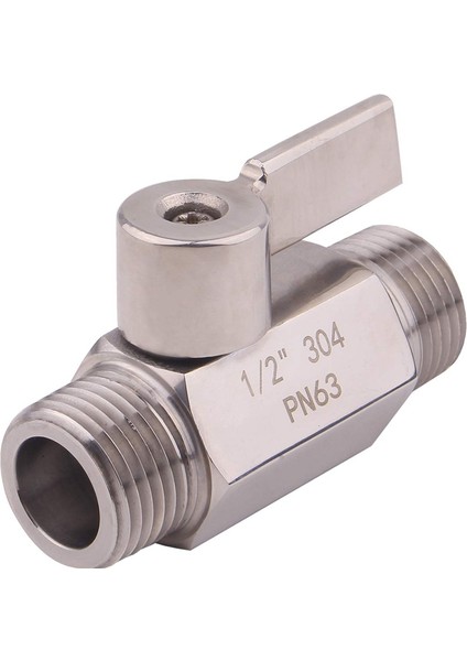 Paslanmaz Küresel Vana 1/2 Inç Npt Dişli Erkek Küçük Mini Küresel Vana Su Akış Regülatörü Kafa Kontrol Vanası, Küresel Vana 1 modelleri