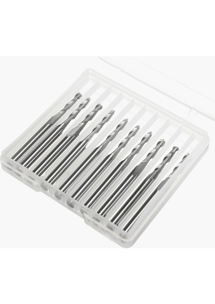 10 Adet Flüt Karbür Bilyalı Burun Uçlu Freze Değirmenleri Yönlendirici Uçları 3.175 x 2mm fiyatları