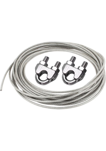 10 Adet Erkek Dişli 5mm Tel Halat Klipsi Kablo Kelepçesi Bağlantı Elemanı & 1x 5mm Çaplı Çelik Pvc Kaplı, Esnek Tel Halat Kablo 10 Metre Şeffaf + Galaktik(Yurt Dışından) fiyatları