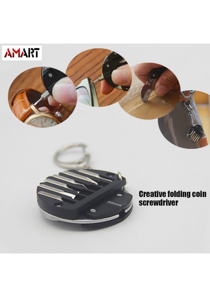 Çok Fonksiyonlu Cep Araçları Mini Katlanır Tornavida Pense Kesici Madeni Para Anahtarlık