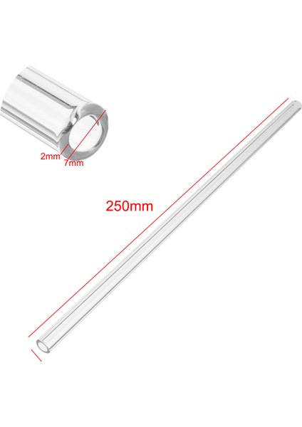 10 Adet 250MM Od 7mm 2mm Kalın Duvar Borosilikat Cam Biyolojik Tüp Laboratuvar Seti