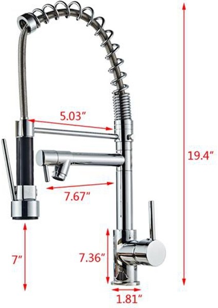 Düz Pull Down Püskürtücü Mutfak Bataryası Fırçalanmış Nikel Tek Delik Kolu Güverte indirimleri