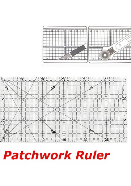 Kapitone Dikiş Parçalı Örtü Ayak Hizalanmış Cetvel Izgara Kesme Terzi El Sanatları Ölçek fiyatları