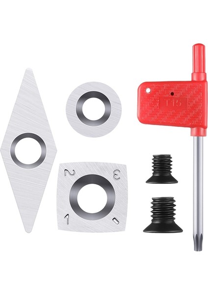 3 Adet Karbür Kesiciler Uçlar Seti Woodturning Için Karbür Kesiciler Kombinasyon Seti Kare Yuvarlak ve Elmas Şekilli(Yurt Dışından)