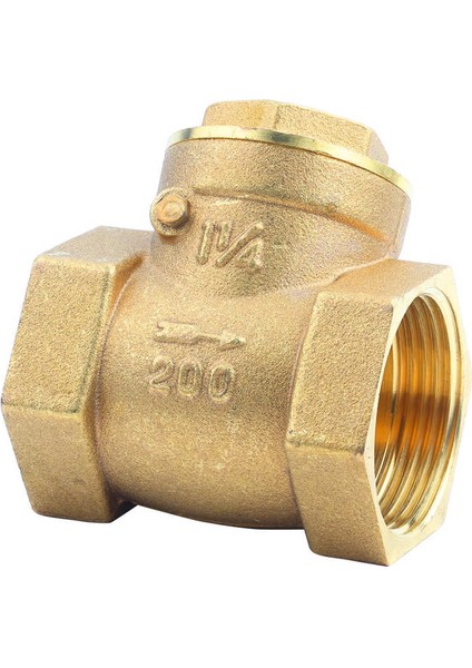 Çek Valf DN32 Dişi Dişli Pirinç Geri Dönüşsüz Dönüş Kontrolü 232PSI Suyun Geri Akışını Önler