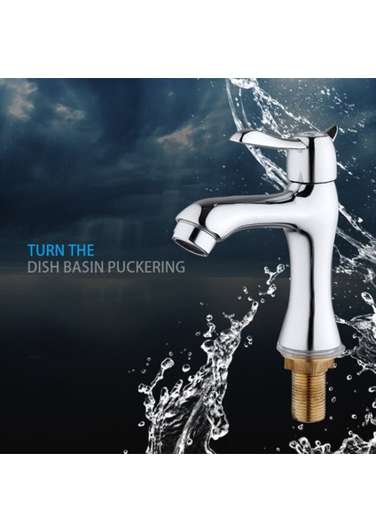 Dönebilen Soğuk Mutfak Su Yuvası Musluk Musluğu Bakır Su Vanası Tek Delikli - Gümüş fiyatları