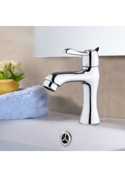 Dönebilen Soğuk Mutfak Su Yuvası Musluk Musluğu Bakır Su Vanası Tek Delikli - Gümüş modelleri