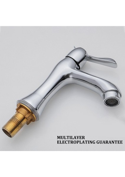 Dönebilen Soğuk Mutfak Su Yuvası Musluk Musluğu Bakır Su Vanası Tek Delikli - Gümüş indirimleri