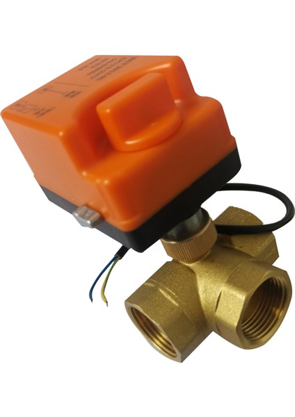 Yollu Motorlu Küresel Vana Elektrikli 3 Hatlı 3 Yollu Kontrol Ac 220V Su, Gaz, Yağ (DN15), Pirinç Motorlu Küresel Vana Için Ls'd Aracı
