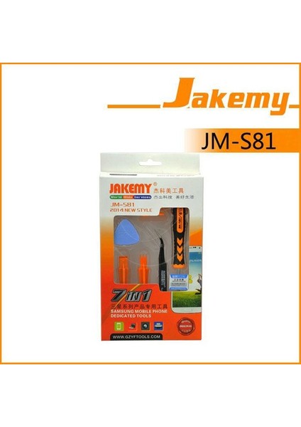 Kullanışlı Araçlarjakemy JM-S81 Samsung Galaxy Telefon Için Çok Amaçlı Onarım Kaldırma Açma Aletleri Seti