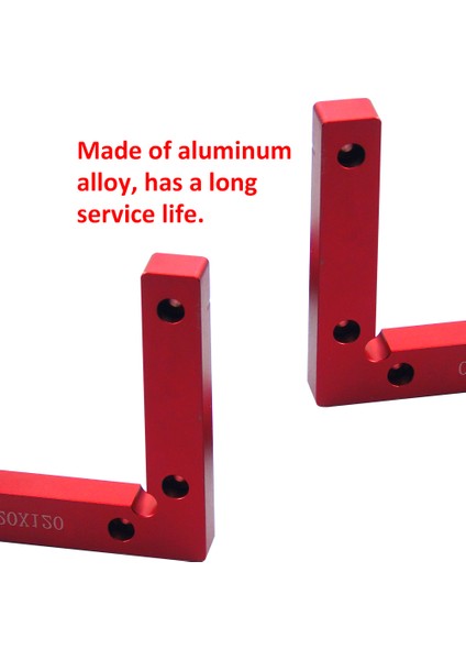 Ahşap Işleme Için 2 Adet Alüminyum Alaşımlı Hassas 90 ° Sağ Açı Konumlandırma Blok Jig