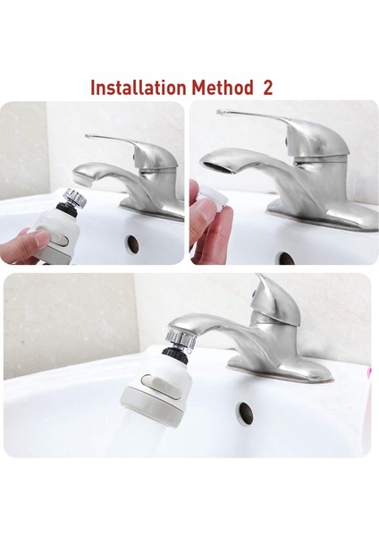 Paket Mutfak Su Püskürtme Su Tasarruflu Musluk Püskürtücü 360 Derece Döndür Musluk Memesi Ayarlanabilir Musluk Kafası Havalandırıcı(Yurt Dışından) indirimleri