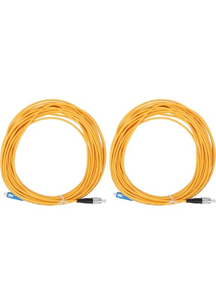 Adet Fiber Optik Yama Kablosu Pvc Tek Modlu Seramik Çekirdek Sarı Sc-Fc 10 Metre Uzunluk